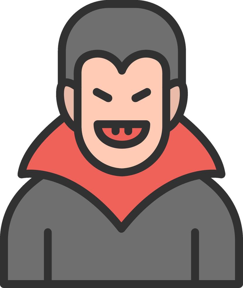 Vampire Color Stroke Symbol vector