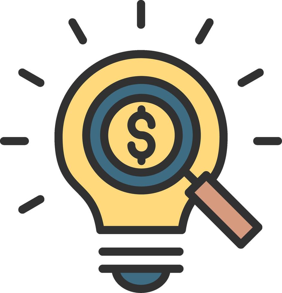 Investment insights Soft Outline Graphic vector