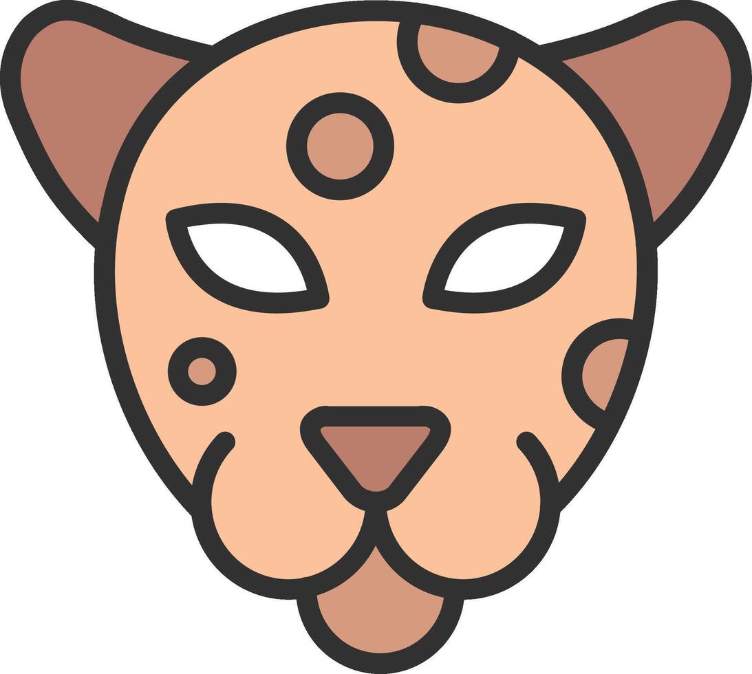 Jaguar Soft Outline Graphic vector