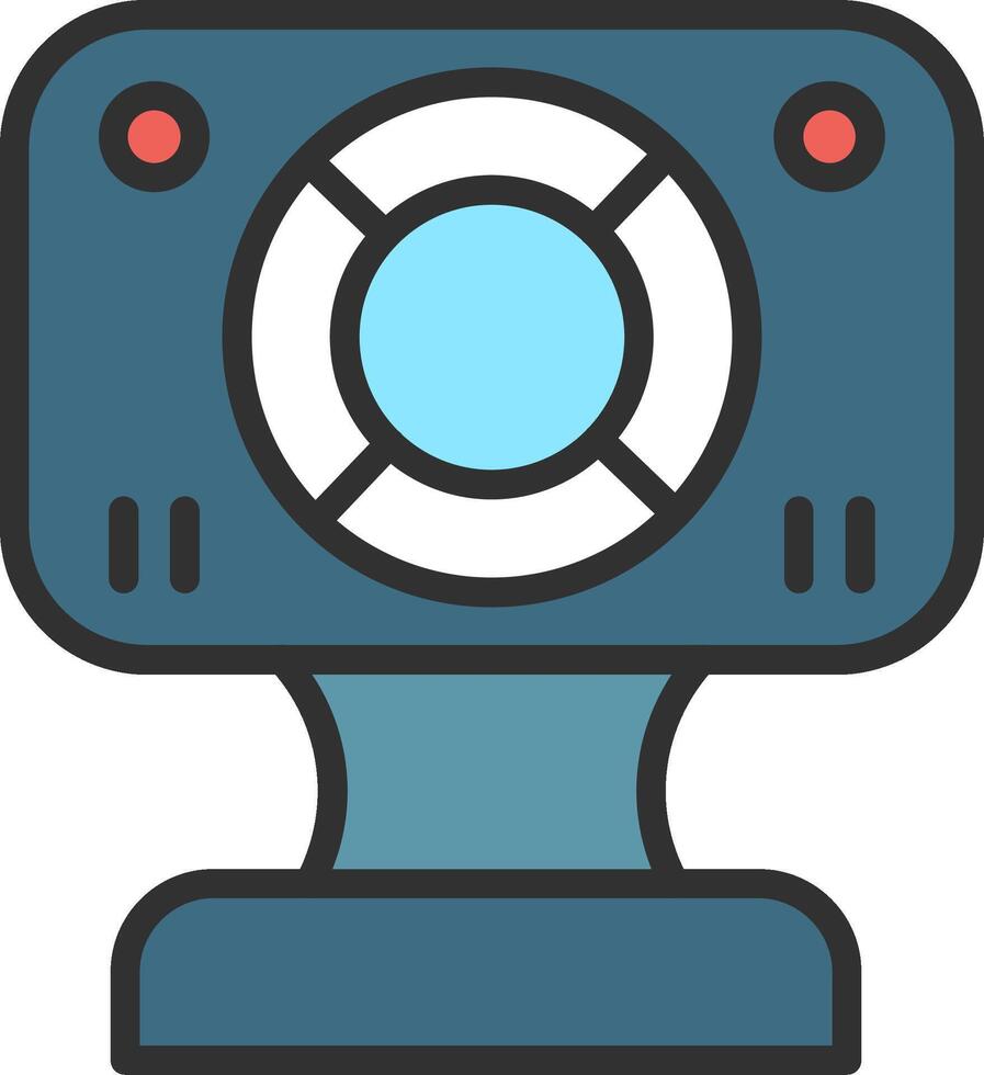Webcam Thin Line Element vector