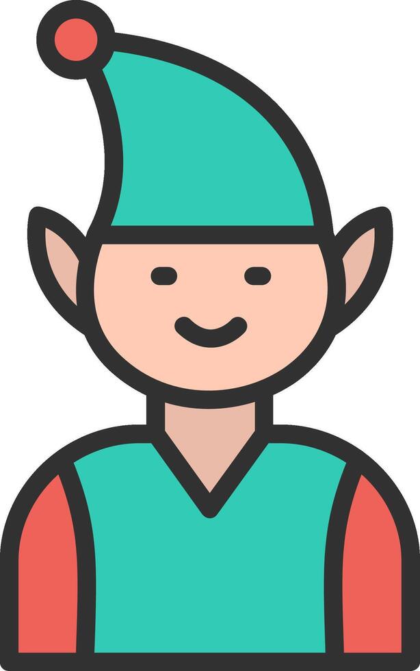 Elf Color Stroke Symbol vector
