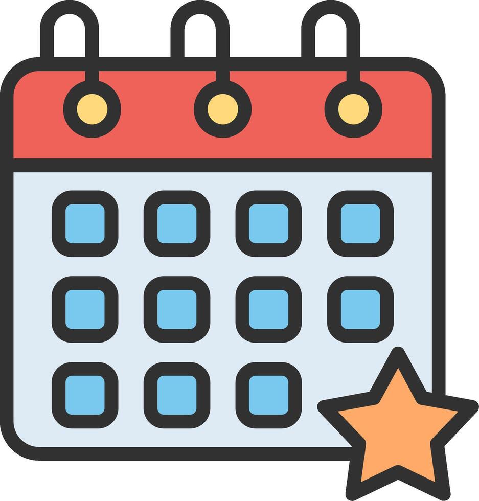Event calendar Handcrafted UI Symbol vector