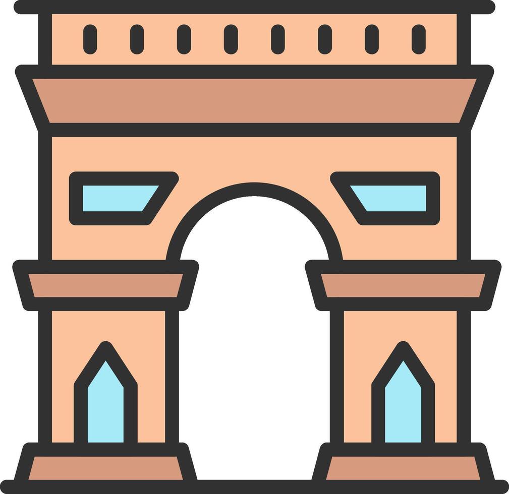 Arch Of Triumph User-Friendly Drawing vector