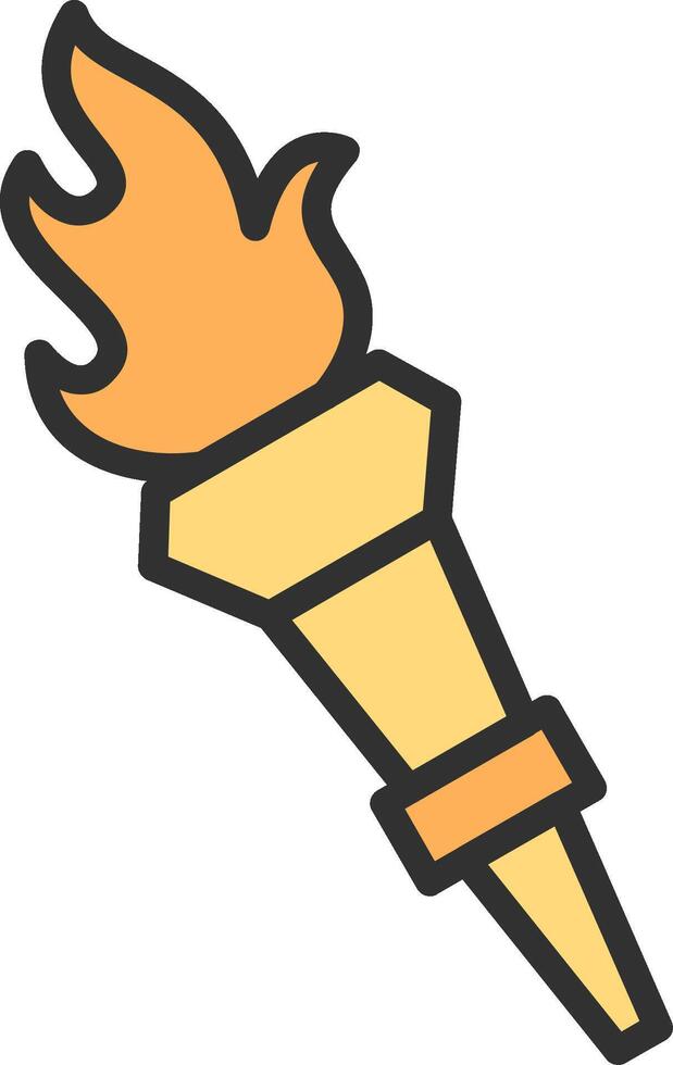 Torch Muted Tone Element vector