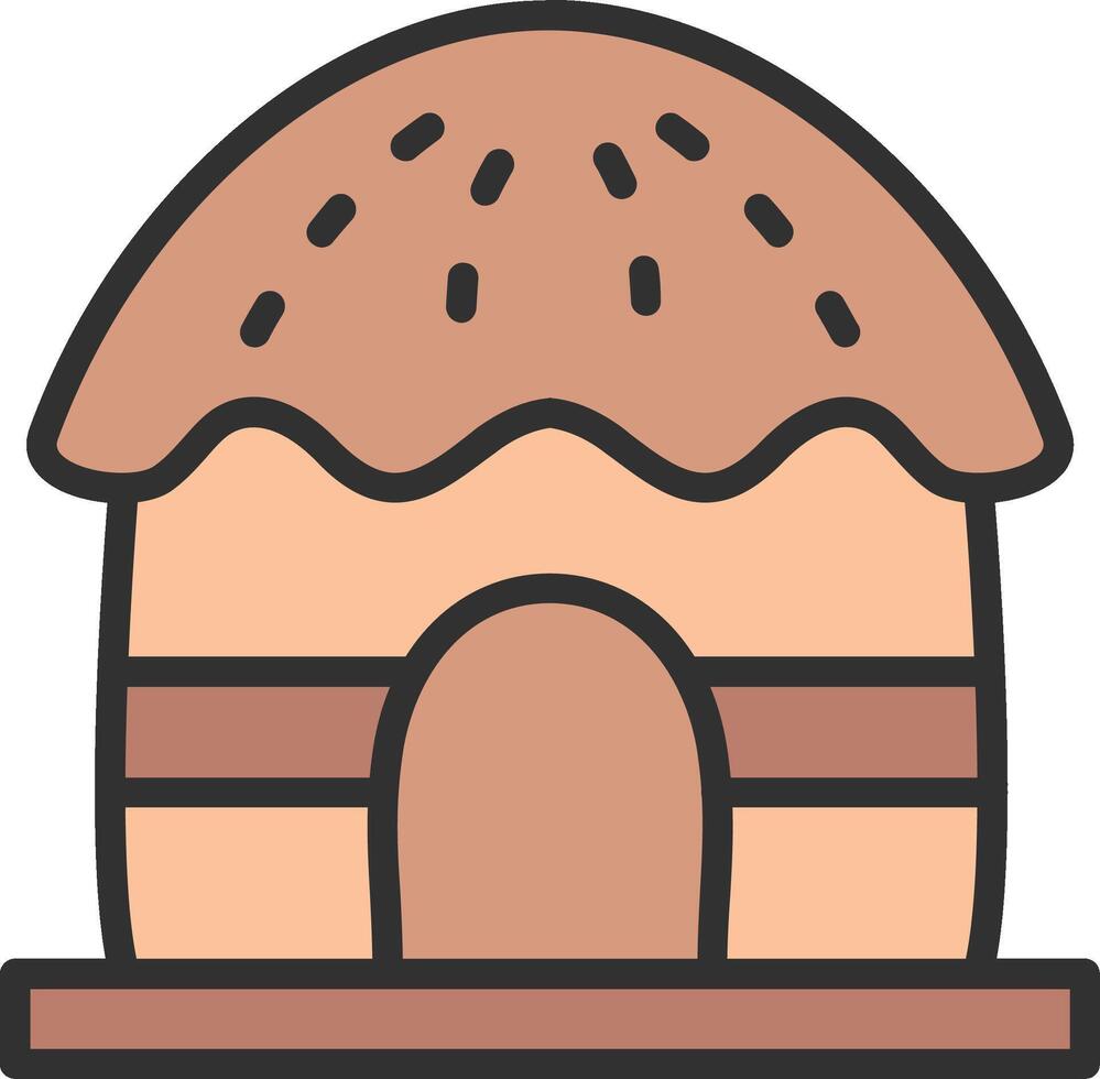 Hut Handcrafted UI Symbol vector