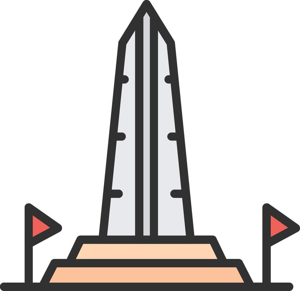 Washington Monument Color Enhanced Graphic vector
