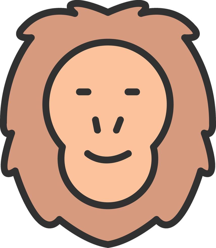 Golden Lion Tamarin 3D Interface Shape vector