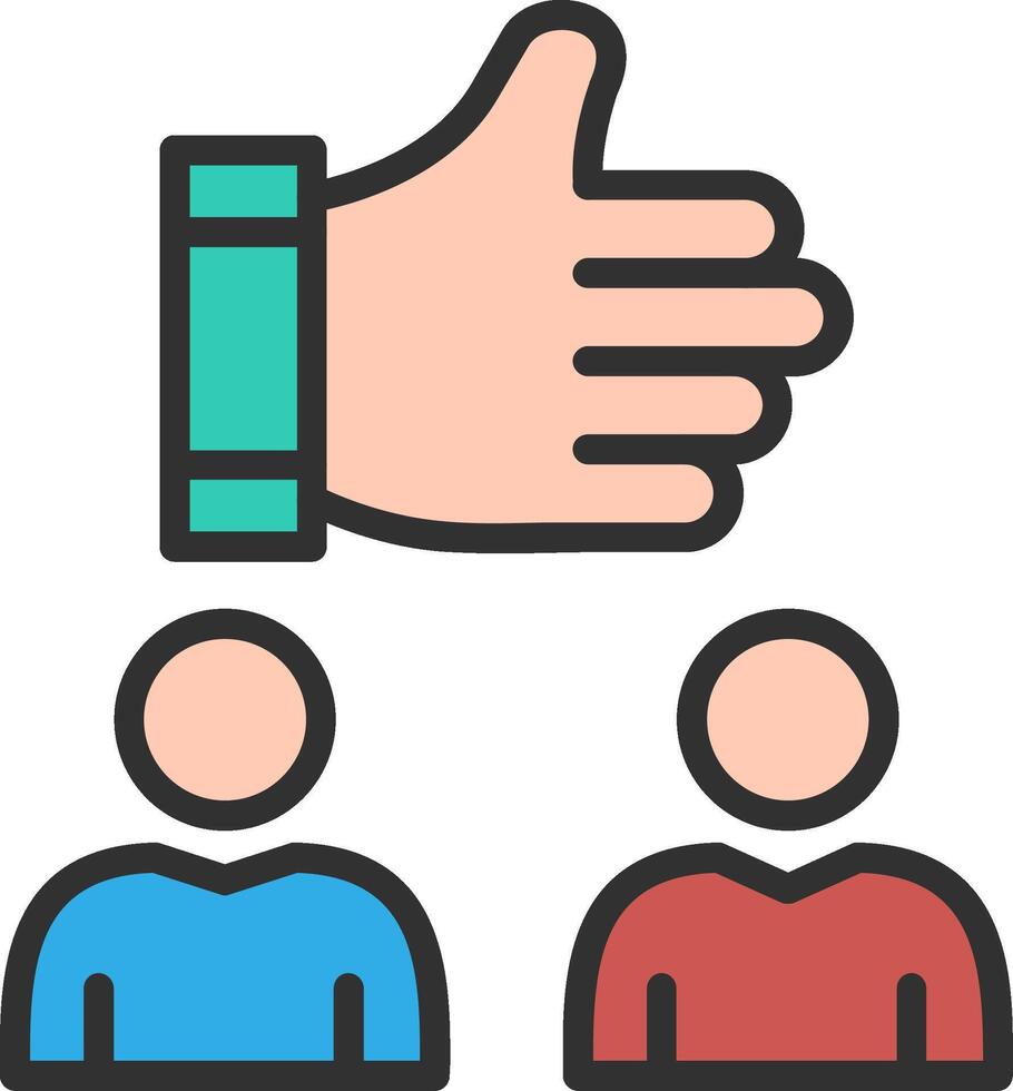 Thumbs Up Isometric Web Illustration vector