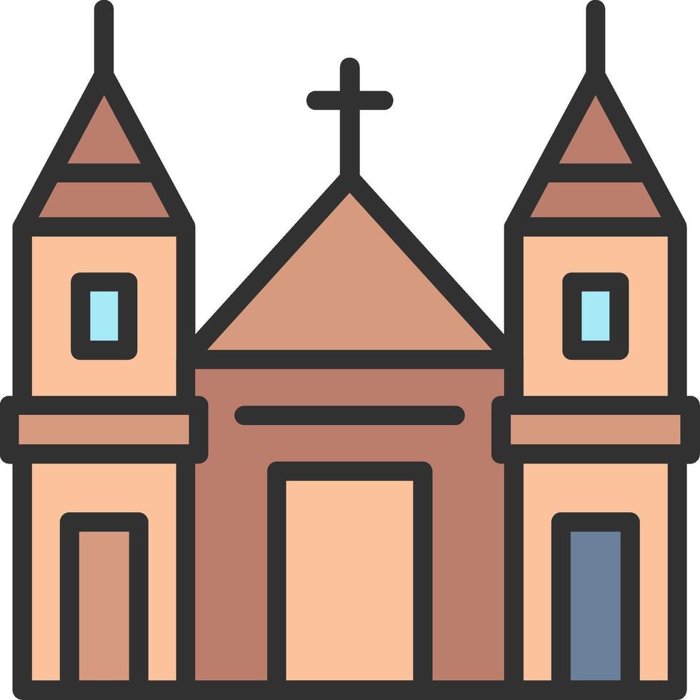 Tyn Church Bold Outline Badge vector