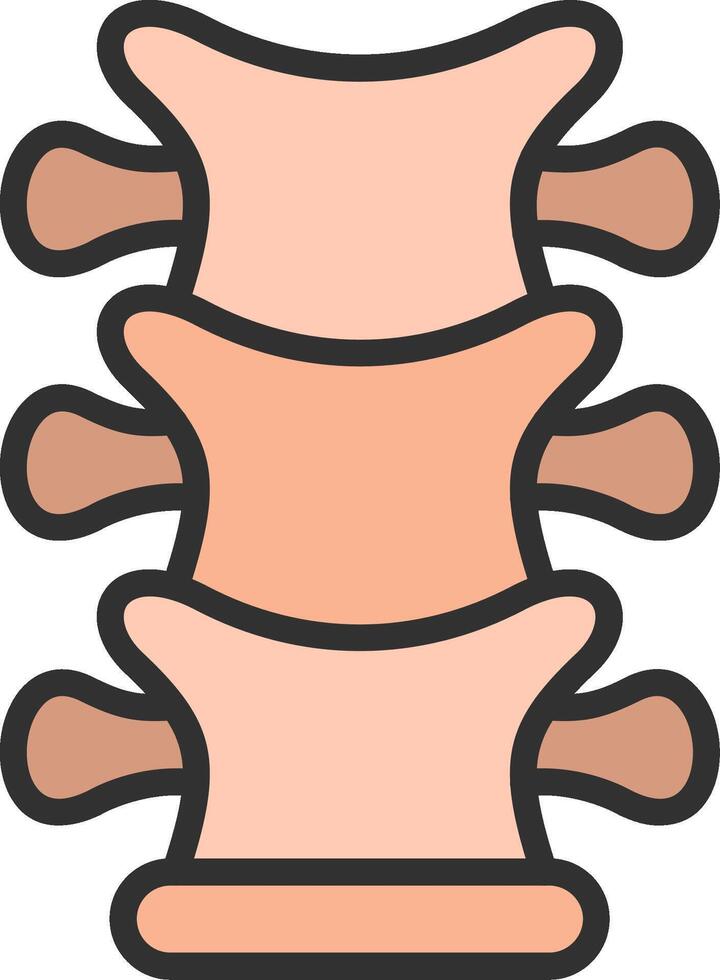 Spinal Cord Clean Sketch Form vector