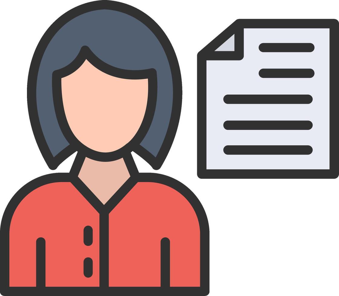 Document Flat Symbol vector