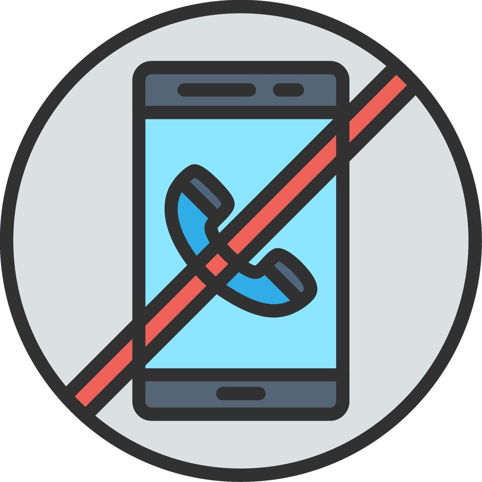 No Phone Smooth App Visual vector