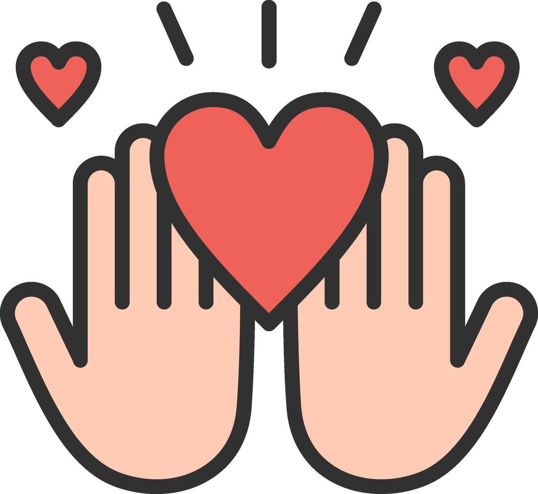 Give love Vibrant Visual Object vector