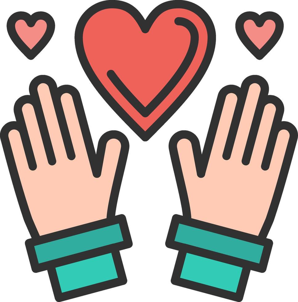 Care Iconic Line Form vector