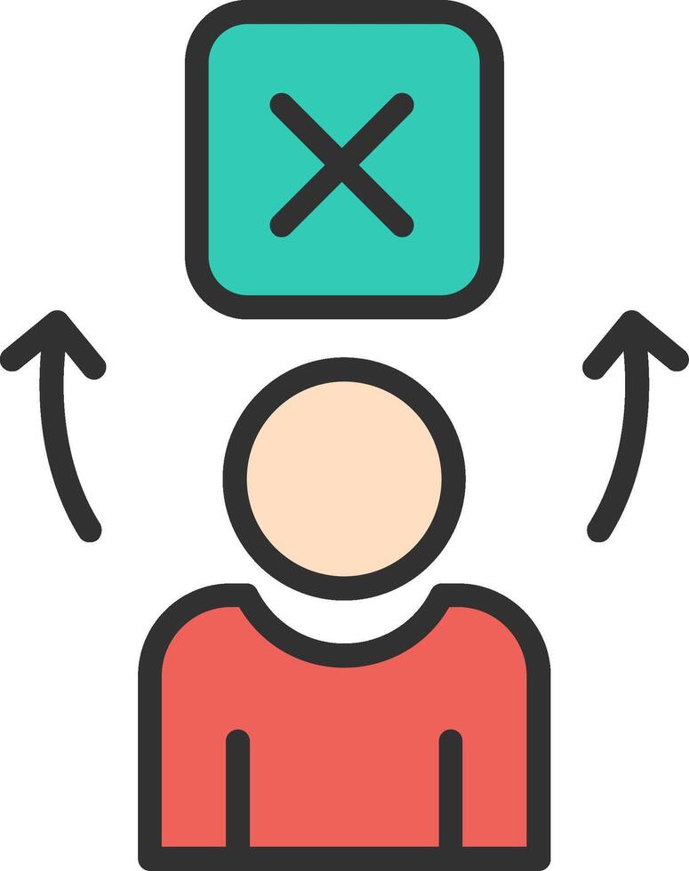 Wrong Hand-Drawn Sketch Symbol vector