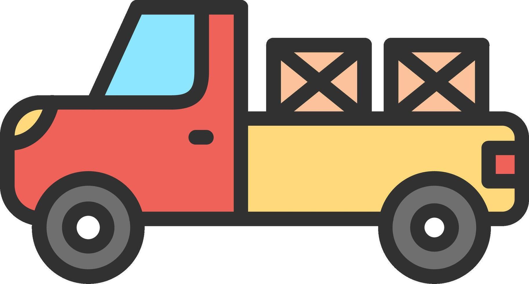 Pick Up Truck Sleek Visual Mark vector