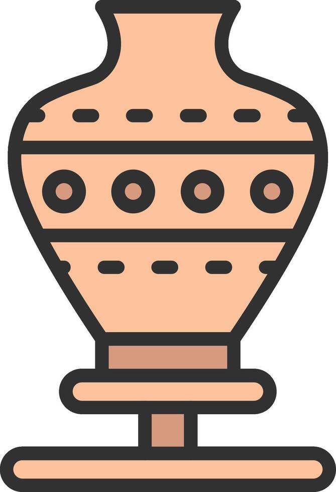 Pottery Outlined Frame Object vector