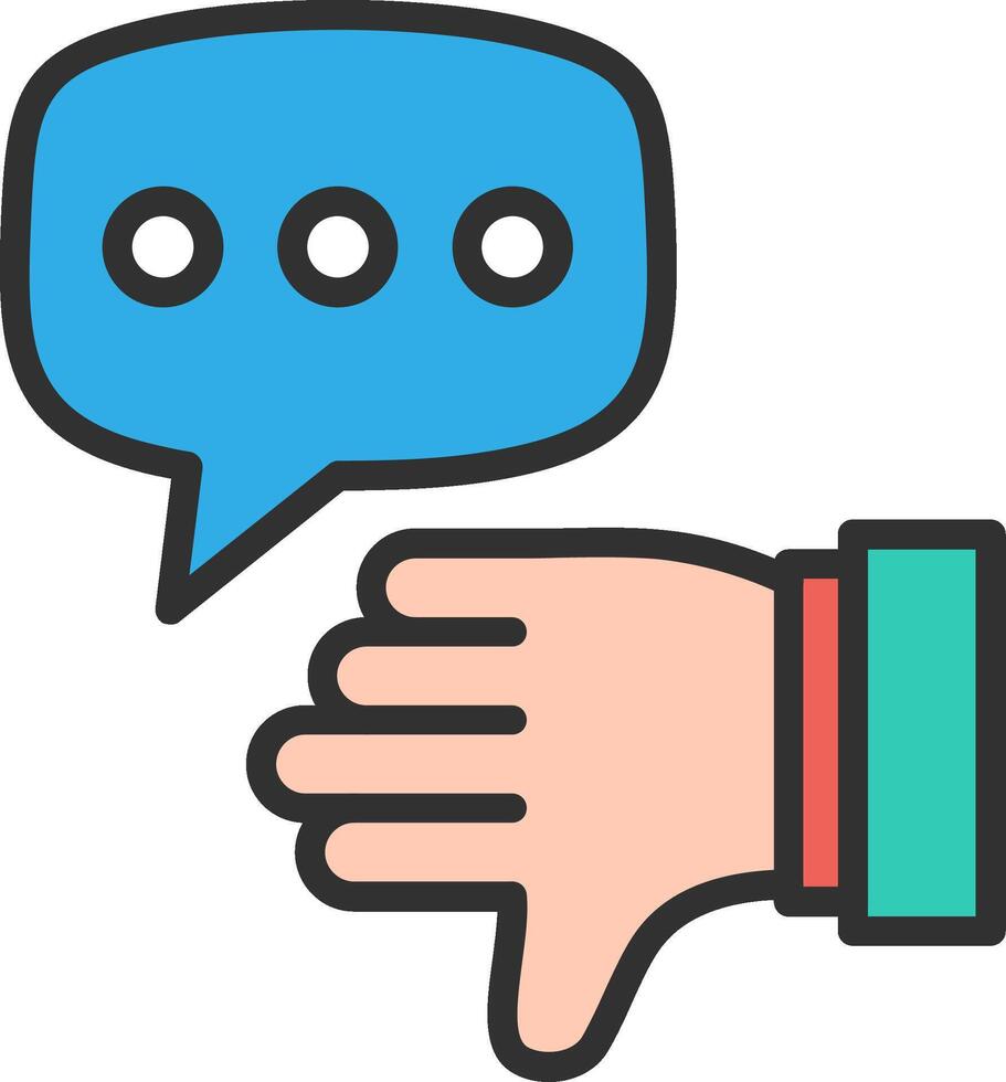 Thumbs Down Digital App Concept vector