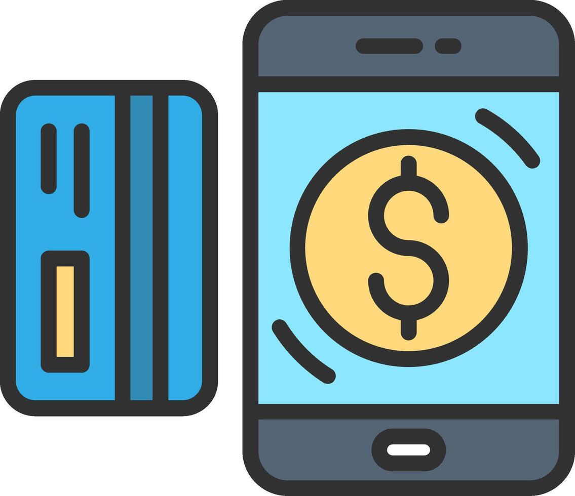 Mobile Money Responsive App Shape vector