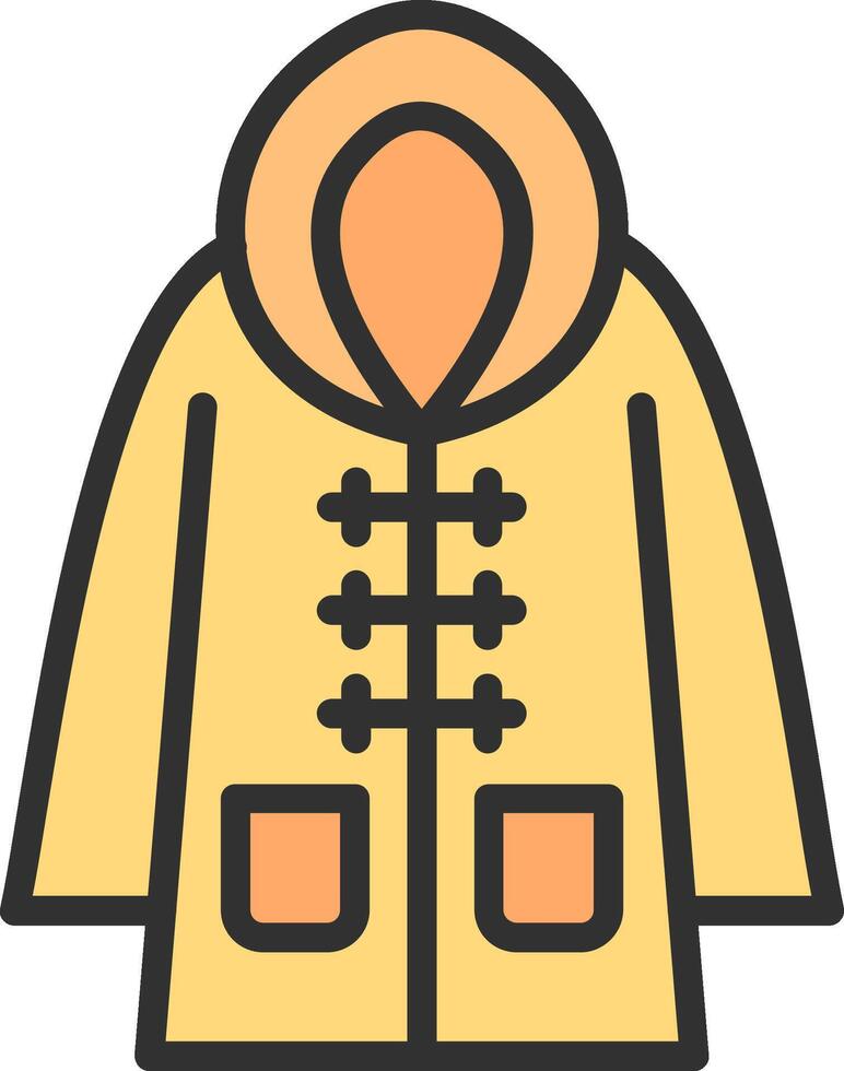 Raincoat Clean Sketch Form vector