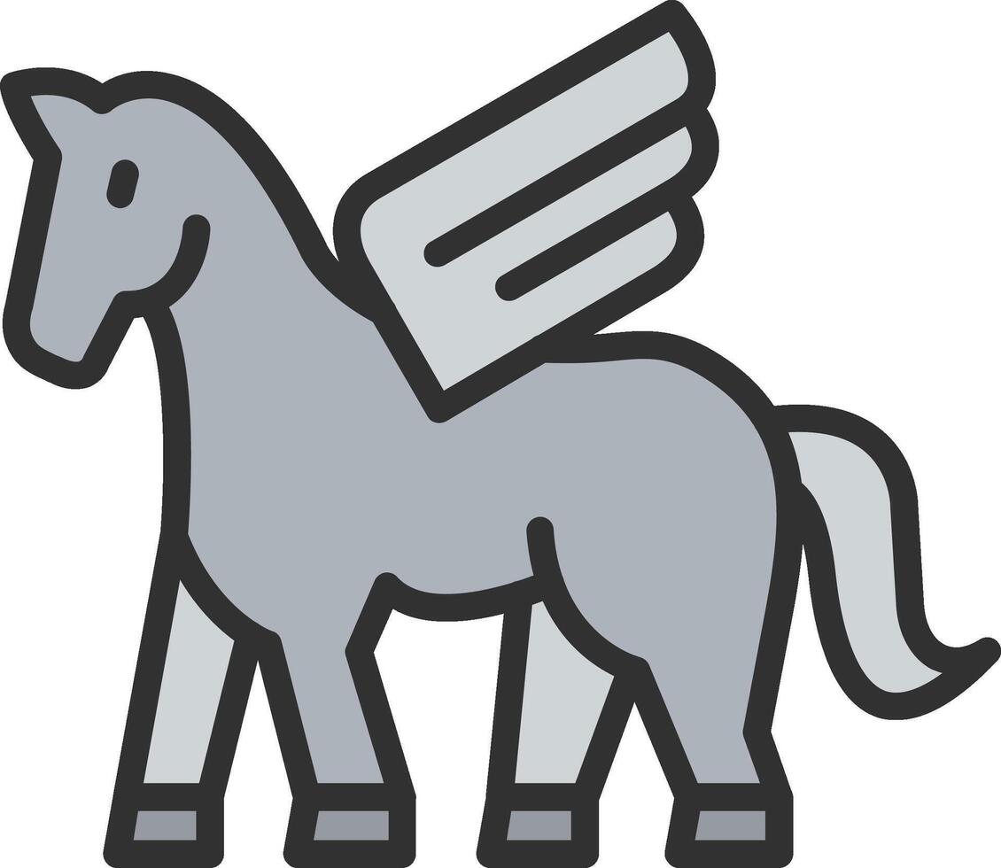 Pegasus Clean Sketch Form vector
