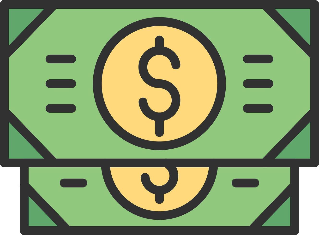 Money 3D Interface Shape vector