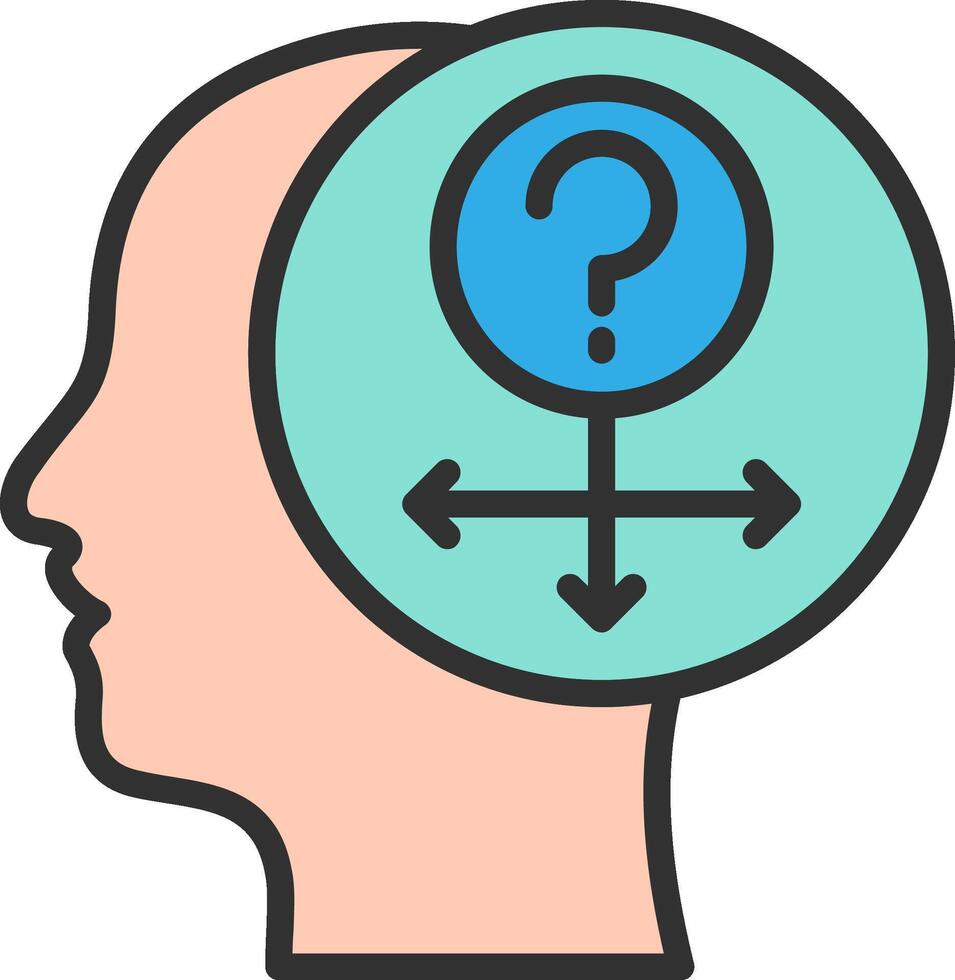Decision making Color Block Badge vector