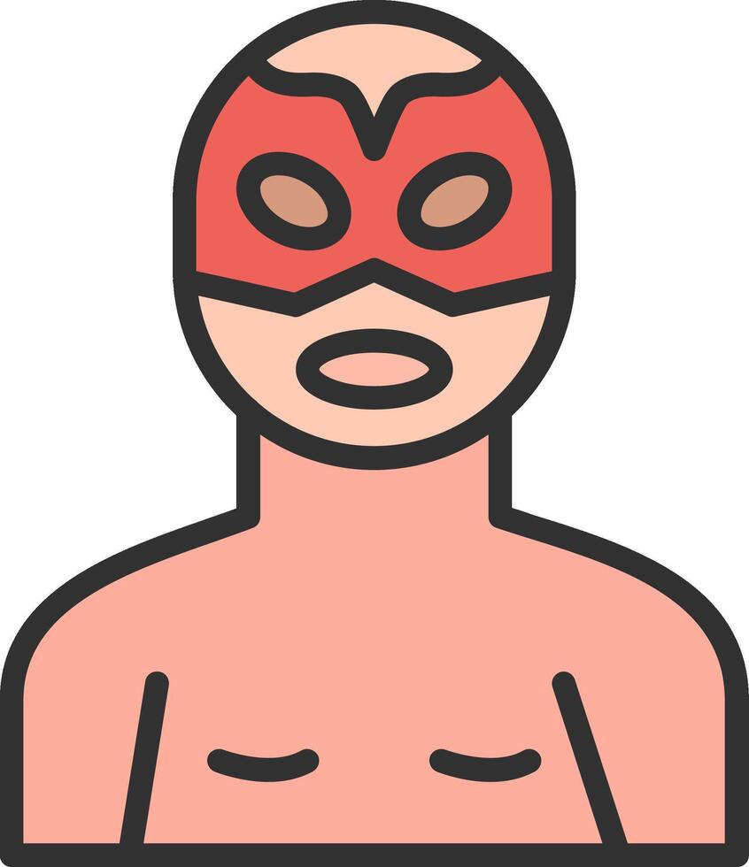 Wrestler Solid Fill Symbol vector