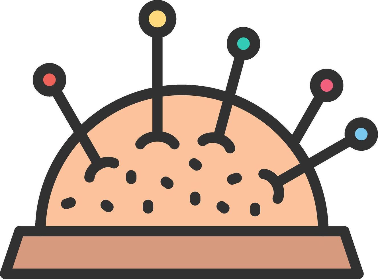 Pin Cushion Digital Outline Piece vector