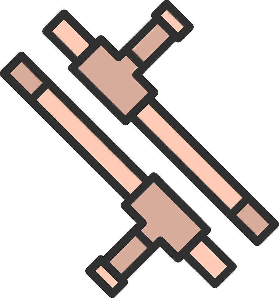 Tonfa Minimal Graphic Visual vector