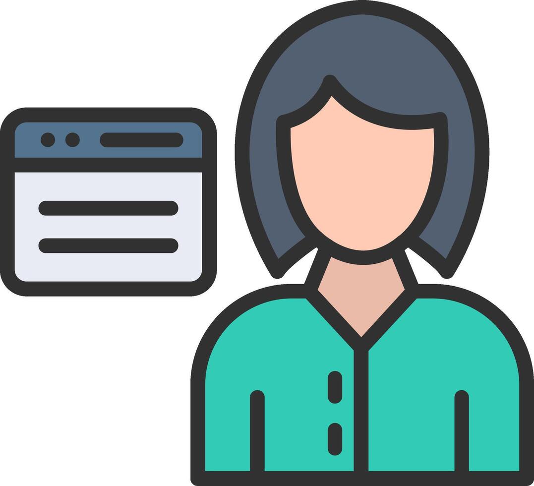 Web Page Interface Line Graphic vector