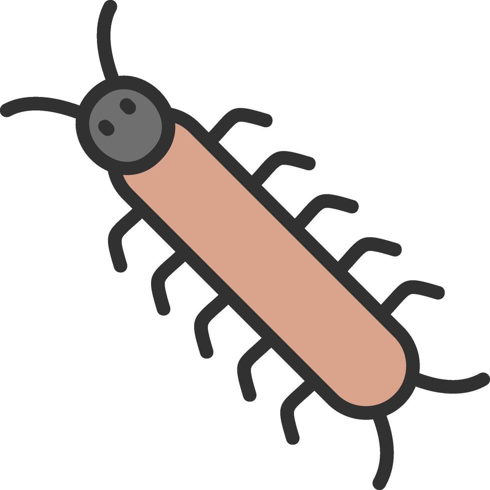 Centipede Simplified Line Mark vector
