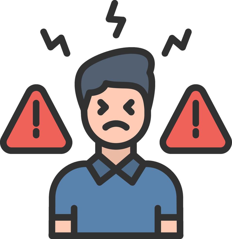 Panic Attack 3D Rendered Symbol vector