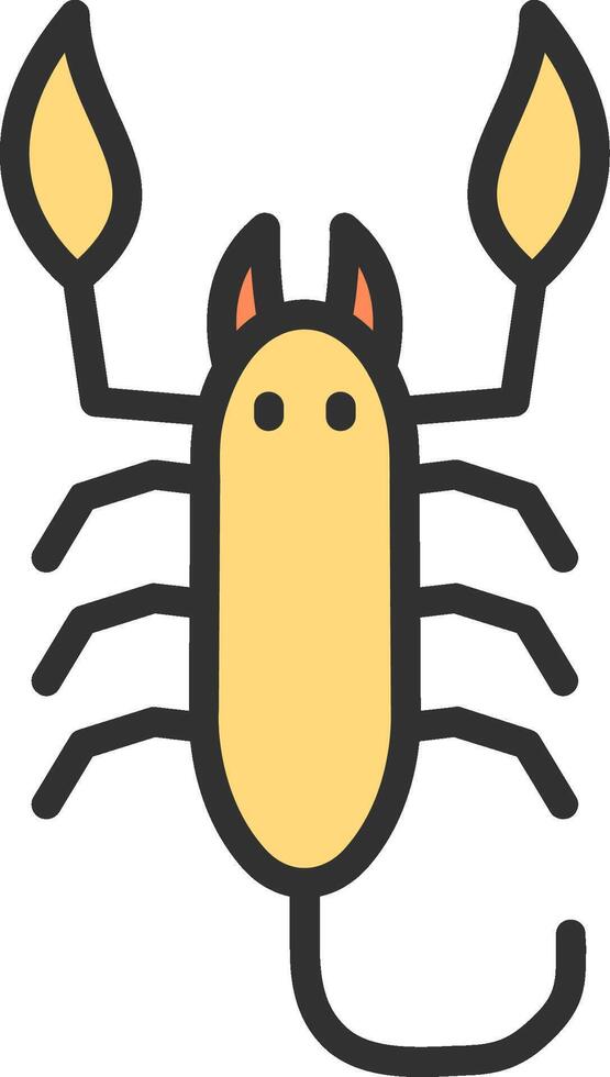 Scorpion Outlined Frame Object vector