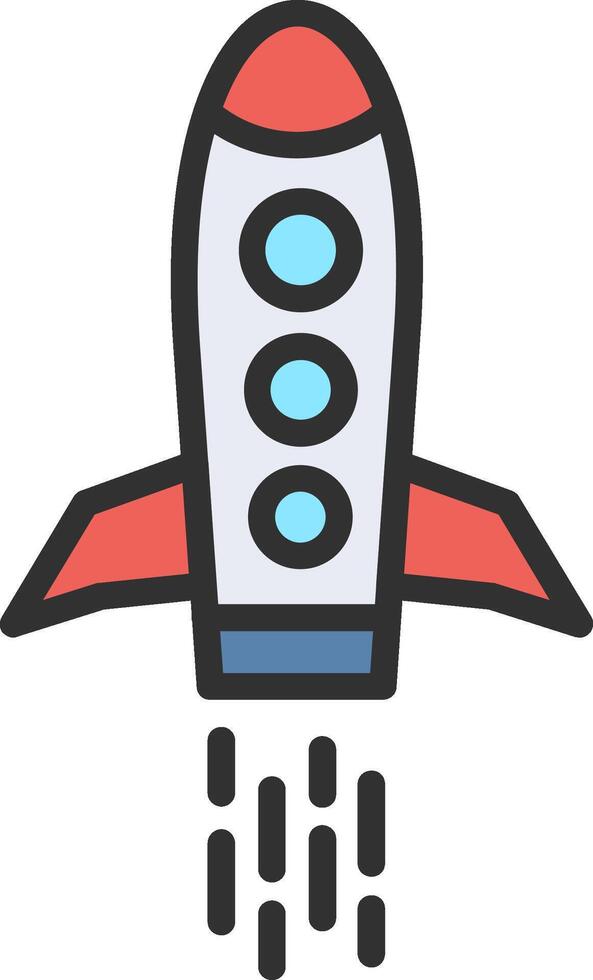Rocket Solid Fill Symbol vector