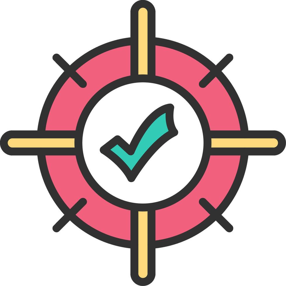 Target Bold Outline Badge vector