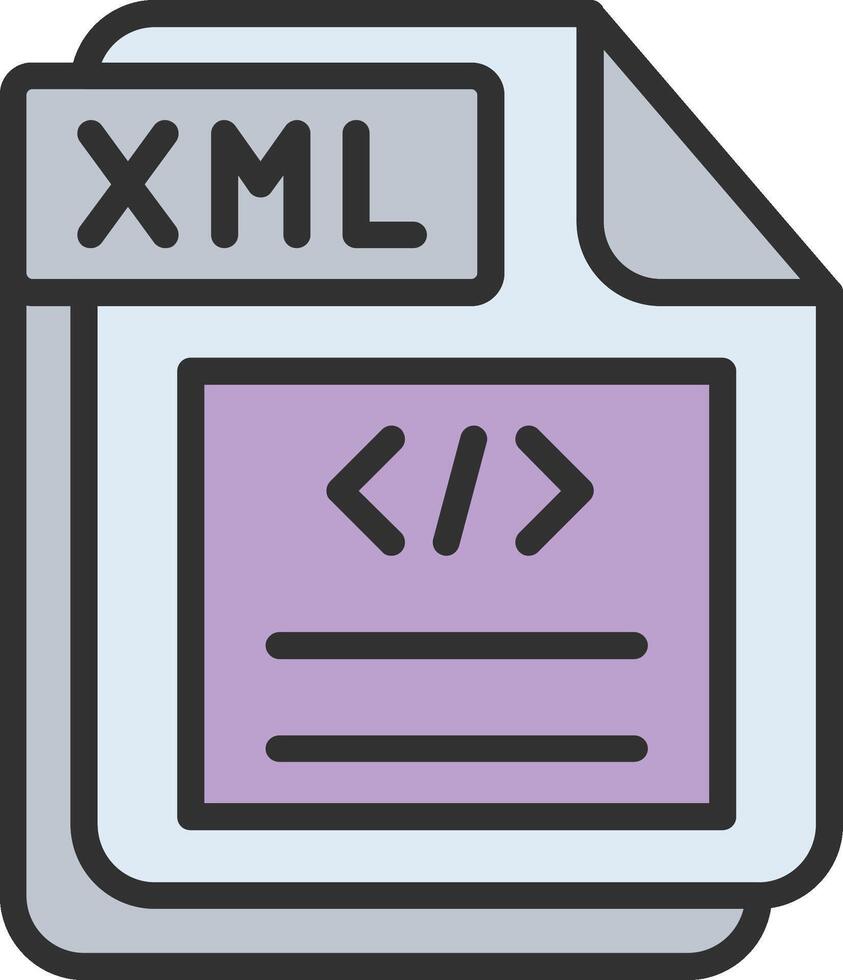 XML Modern Color Symbol vector