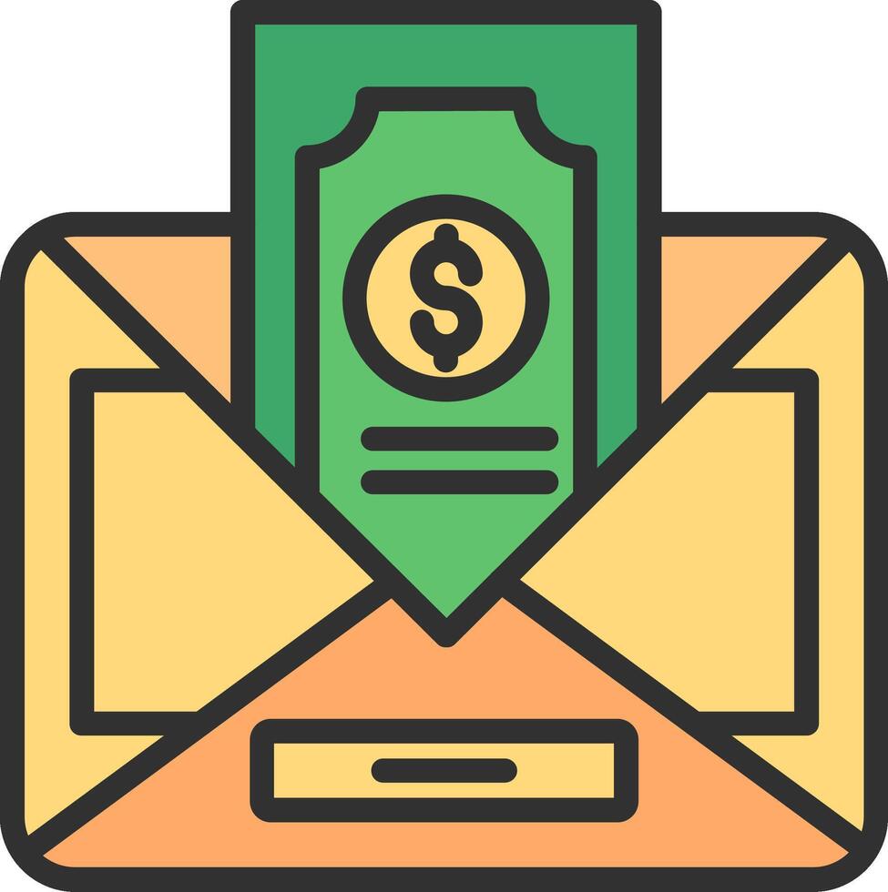 Salary Interface Line Graphic vector
