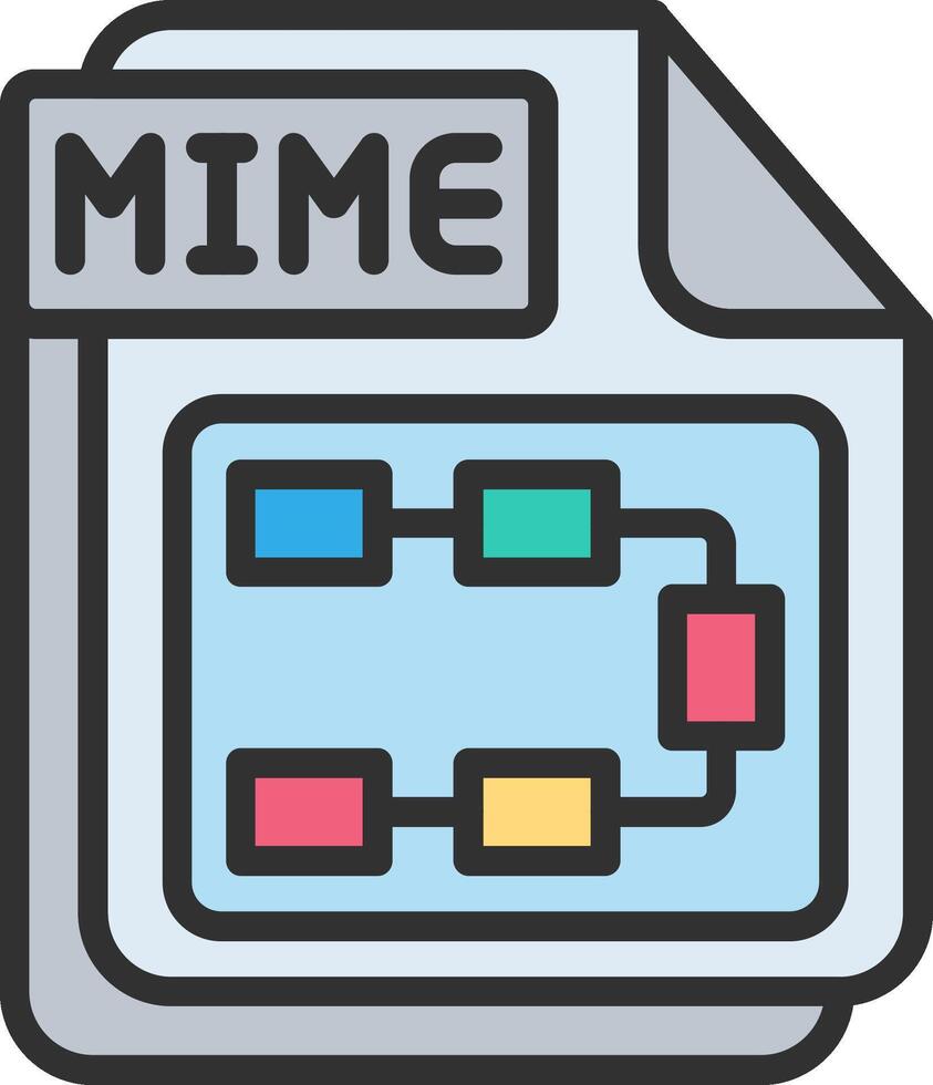 MIME Monochrome Line Graphic vector