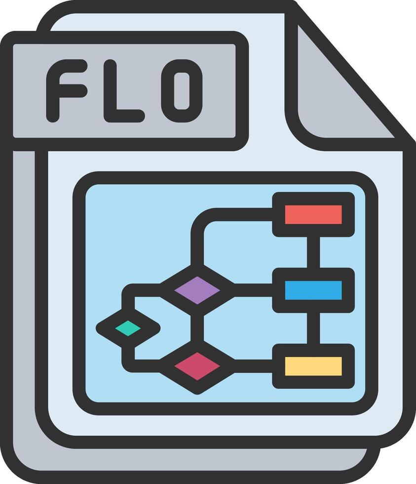 FLO Digital Outline Piece vector