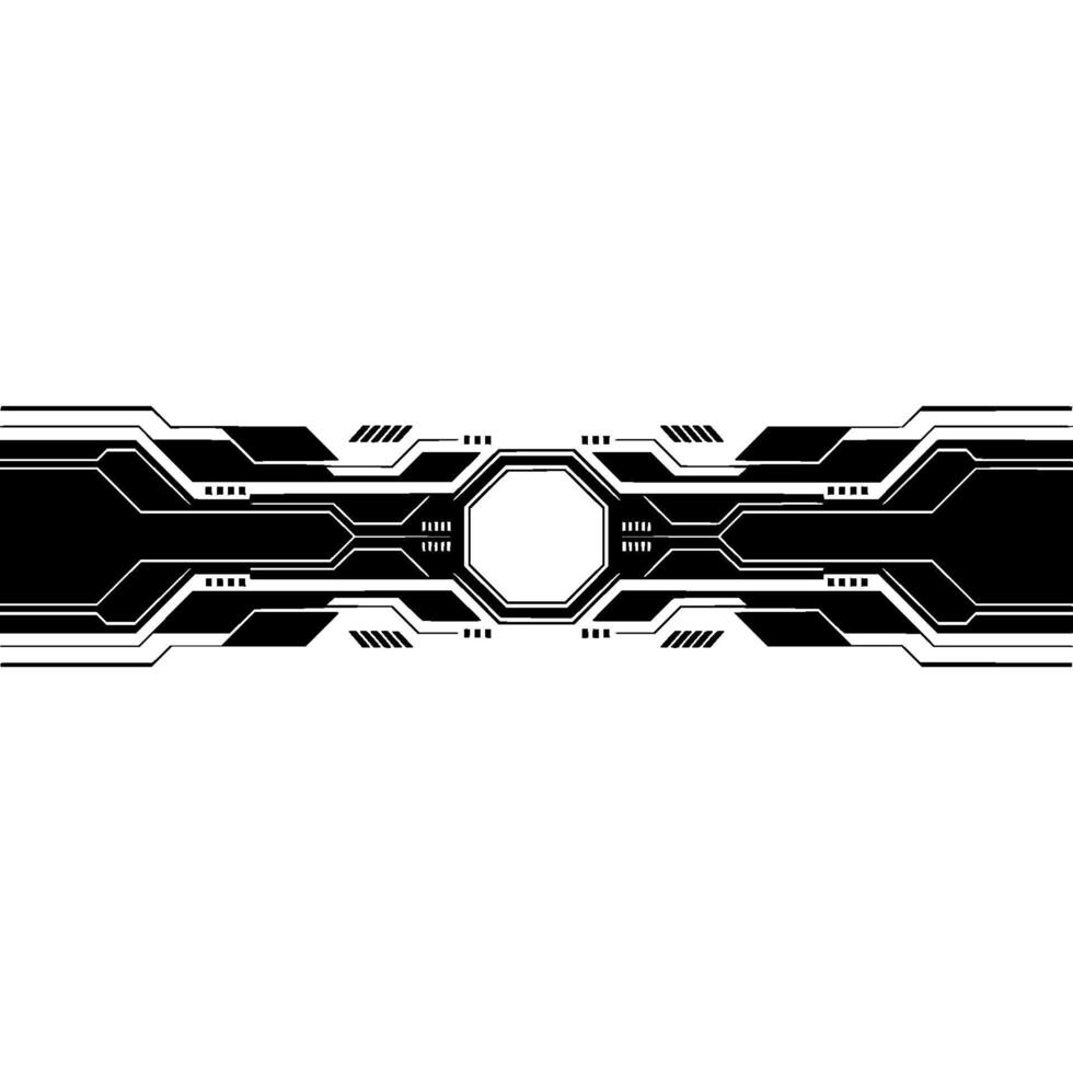 Futuristic Tech Banner Element Circuit Board on Gradient Background. vector