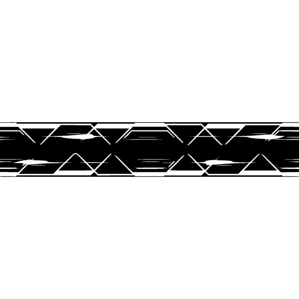 Abstract Tech Banner Black and Silver Geometric on White. vector