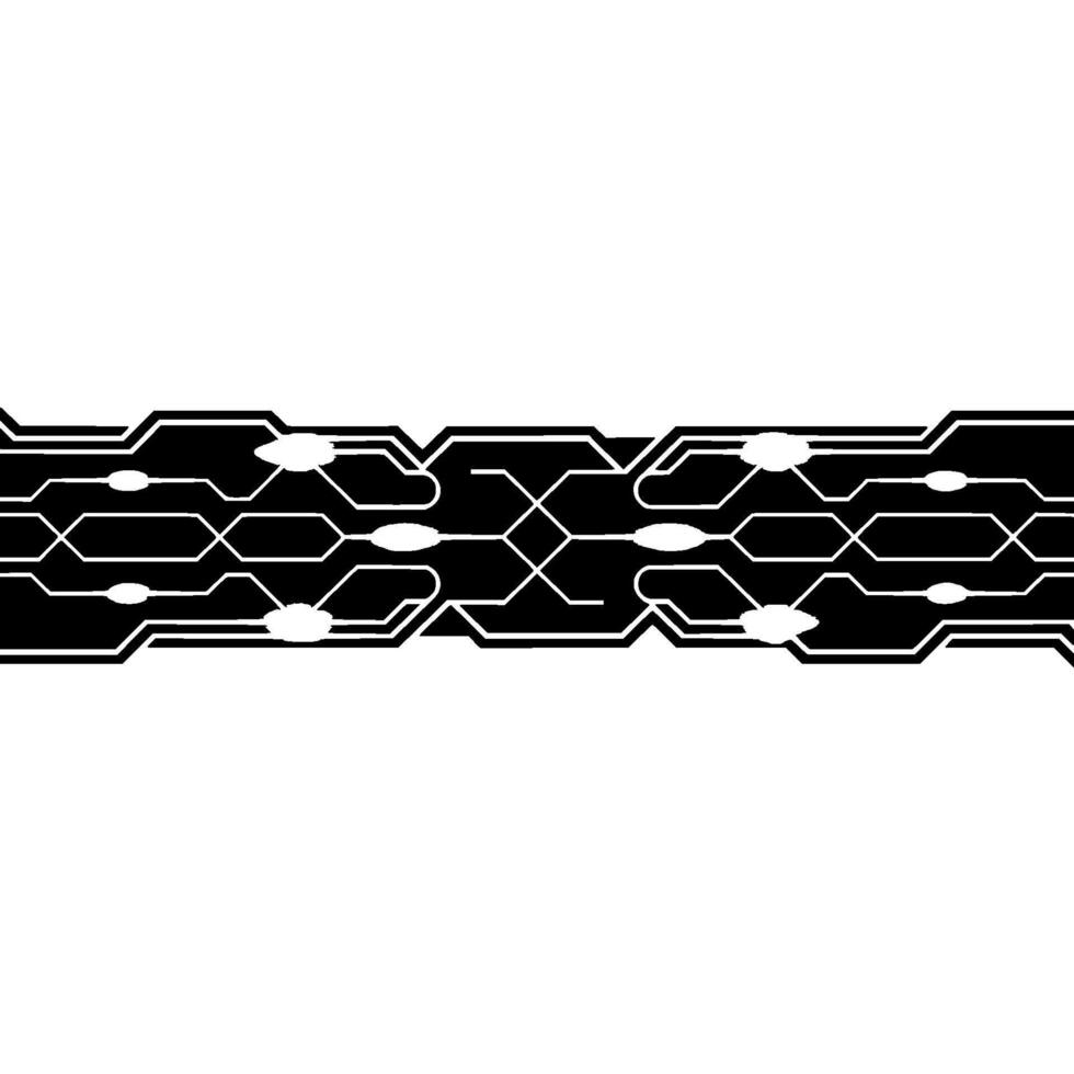 Futuristic Circuit Board Element with Glowing Nodes Technology Background. vector