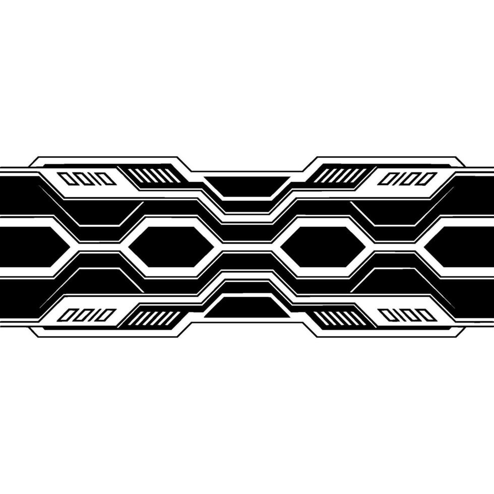 Futuristic Tech Panel , Black White, Minimalist, Abstract. vector
