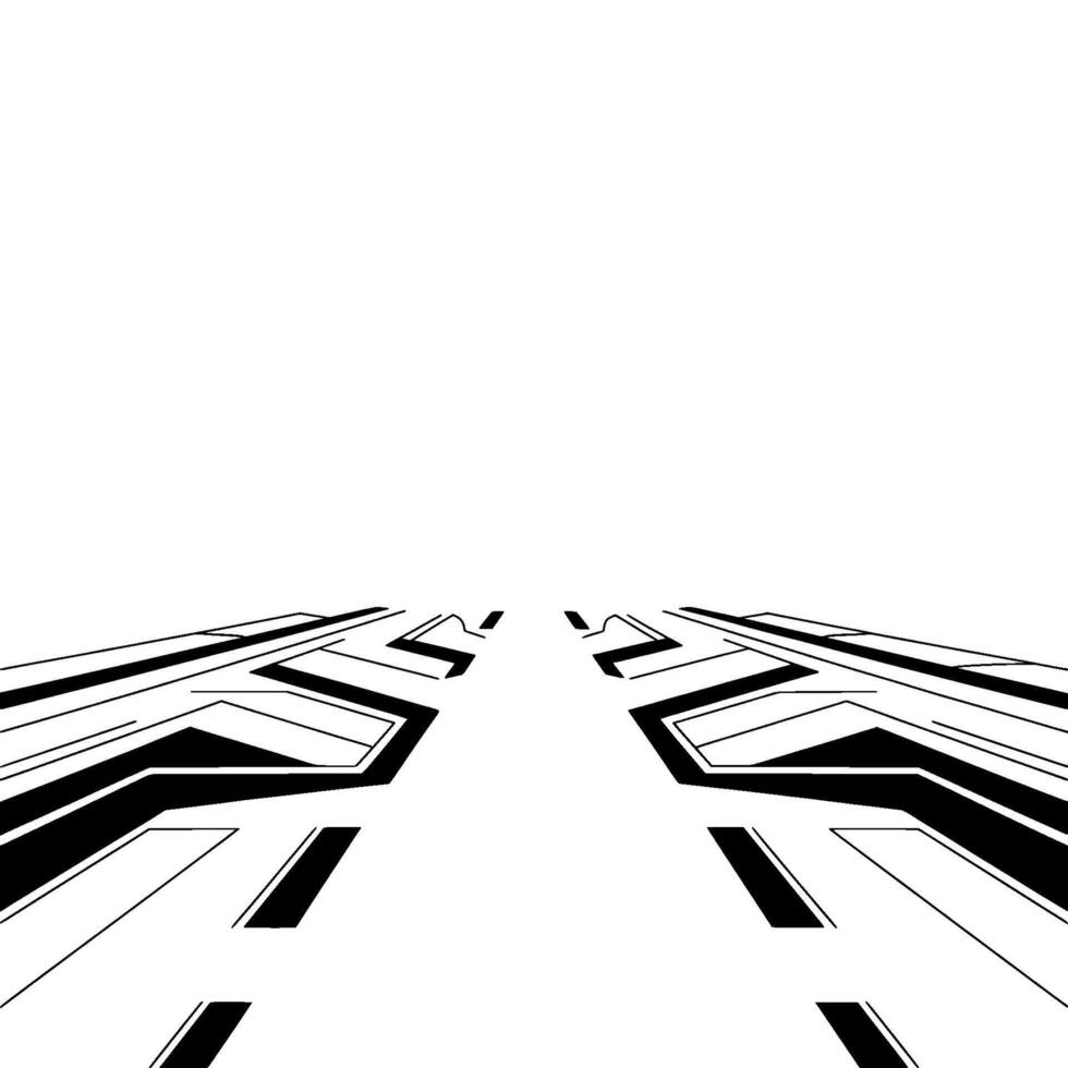 Futuristic Abstract Technology , Geometric Lines on White Background. vector