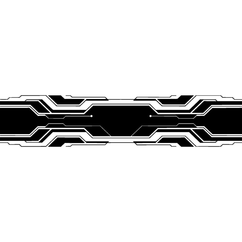 Minimalist Tech Black White Circuit Board Abstract. vector