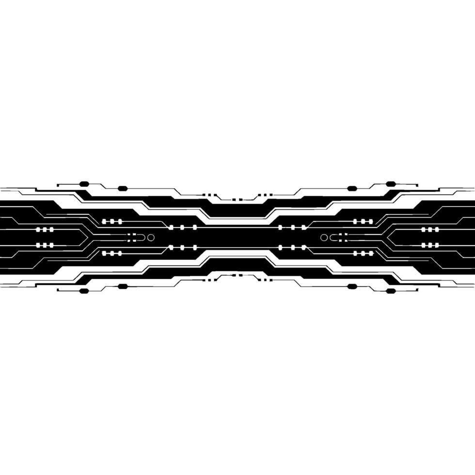 Tech Circuit Board Element on White Background. vector