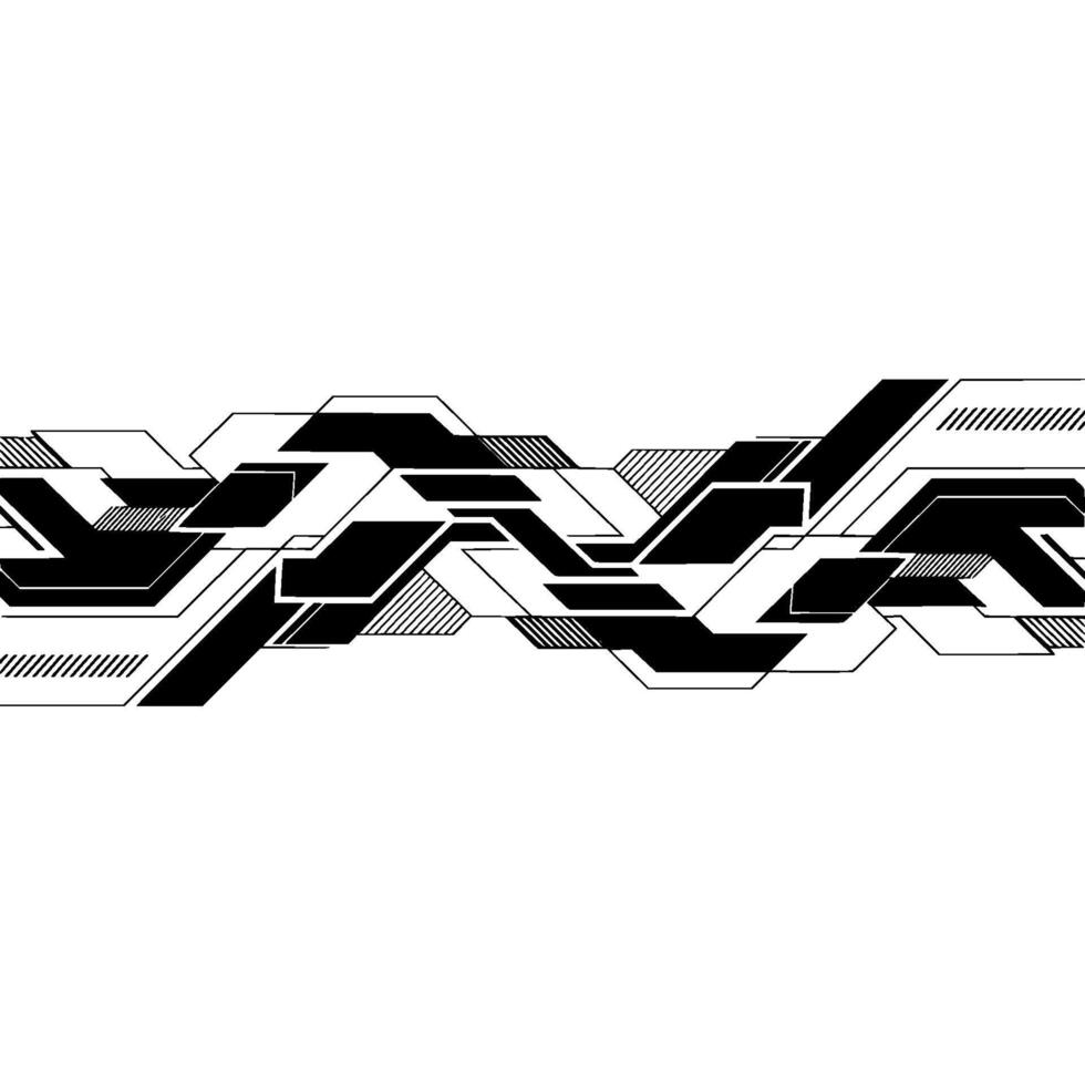 Abstract Tech Minimalist Circuitry on White. vector