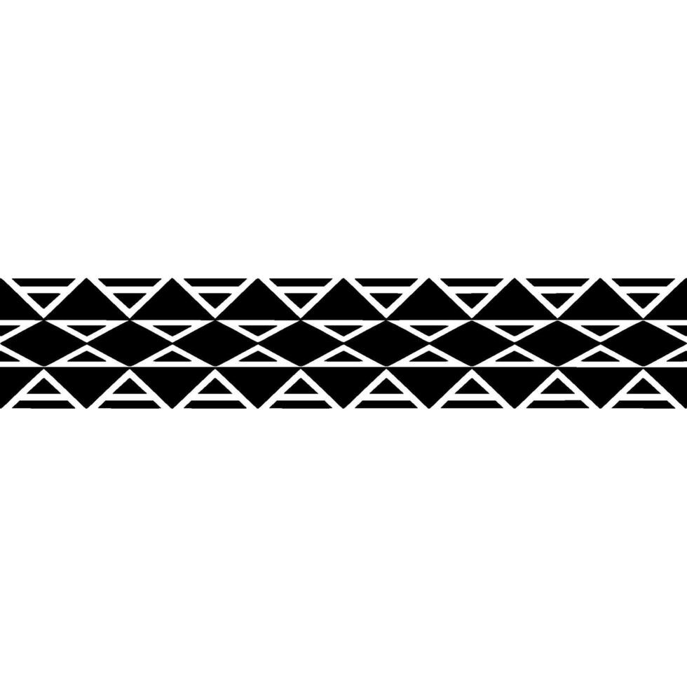 Geometric Black and White Pattern Border, Modern. vector