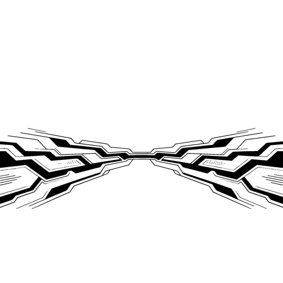 Futuristic Abstract Digital Circuitry in Minimalist. vector